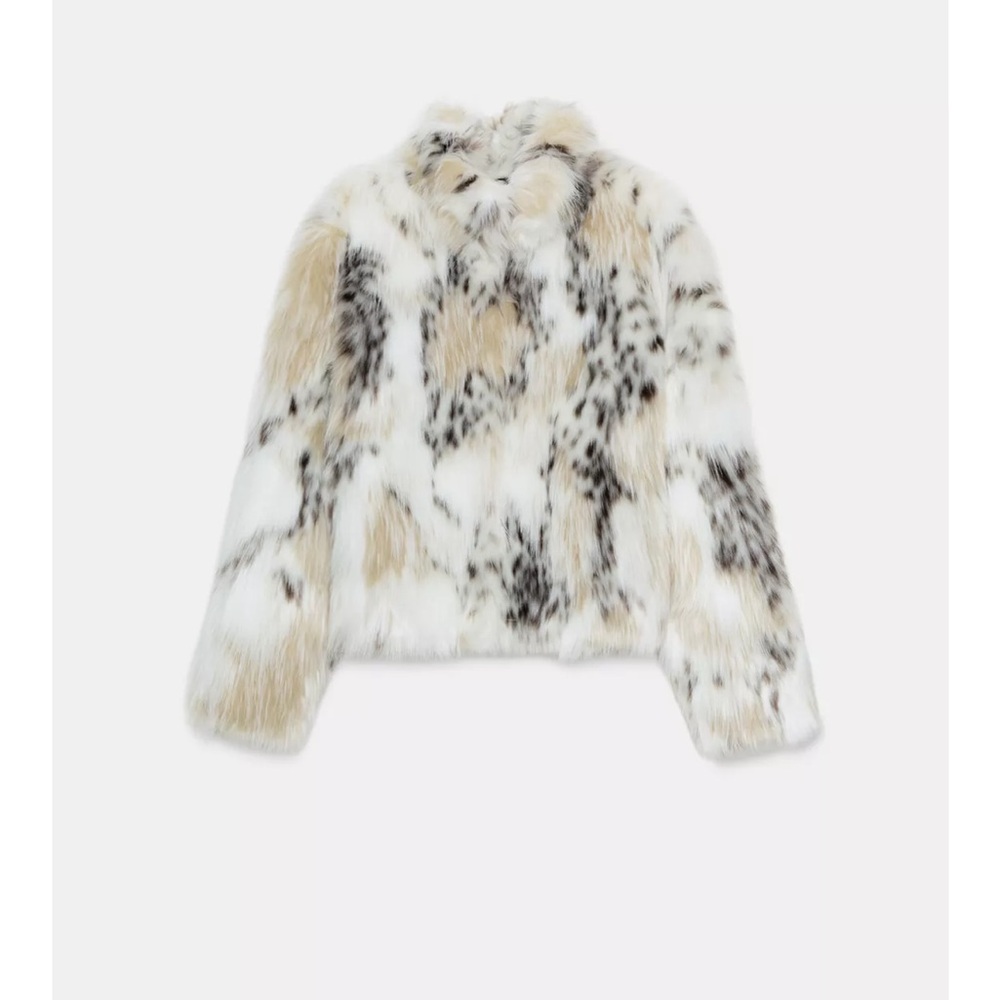NWT Zara ZW collection faux fur coat - Picture 5 of 8